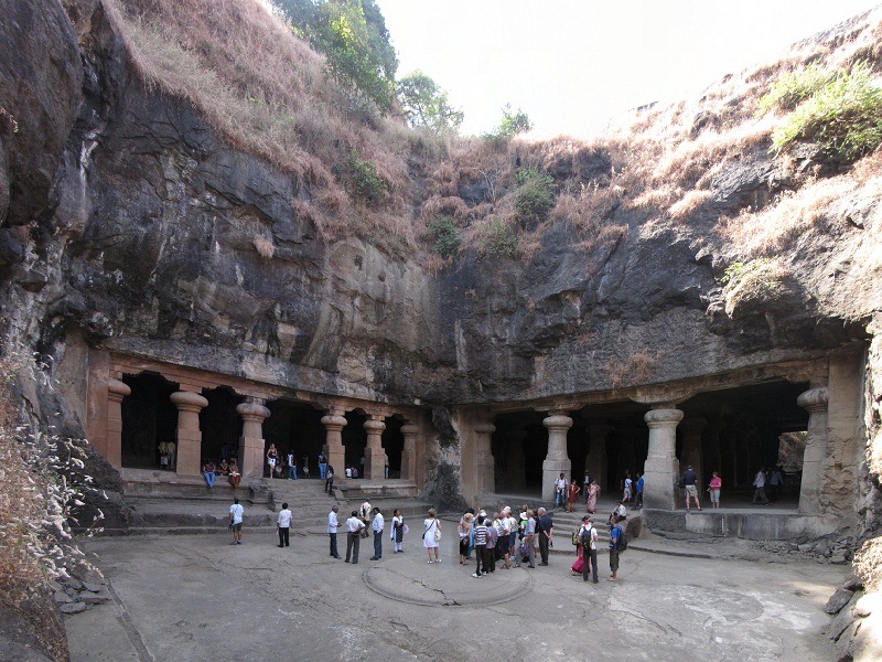 Elephanta Caves, a budget-friendly attraction near hotels, showcasing ancient sculptures and cultural heritage in a cost-effective visit